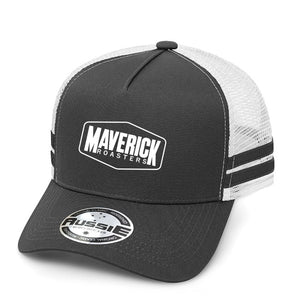 Maverick Striped Trucker Cap Black/White